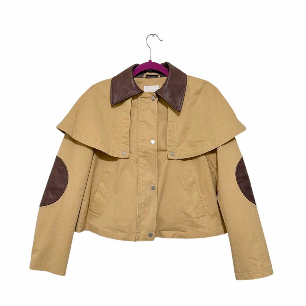 Avec Les Filles Women's Cropped Cape Trench Coat NEW With Tags Size XSmall - Picture 7 of 10